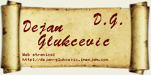 Dejan Glukčević vizit kartica